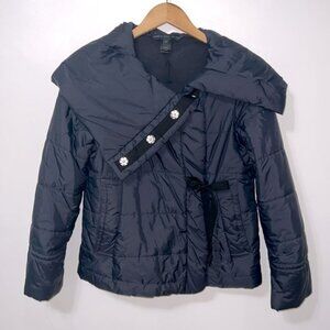 Marc by Marc Jacobs puffer jacket cowl neck - navy blue